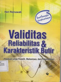 VALIDITAS RELIABILITAS & KARAKTERISTIK BUTIR