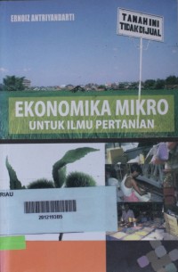 ekonomi mikro untuk ilmu pertania