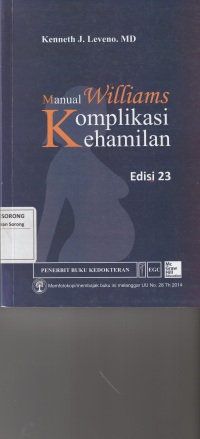 MANUAL WILLIAMS KOMPLIKASI KEHAMILAN