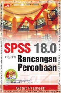 SPSS 18.0 dalam RANCANGAN PERCOBAAN