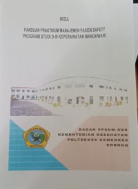 MODUL PANDUAN MANAJEMEN PASIEN SAFETY